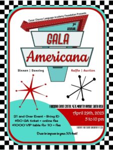 Gala Americana 2023 flyer-english
